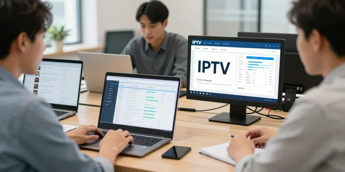 IPTV reseller team in a professional office providing reliable local services.