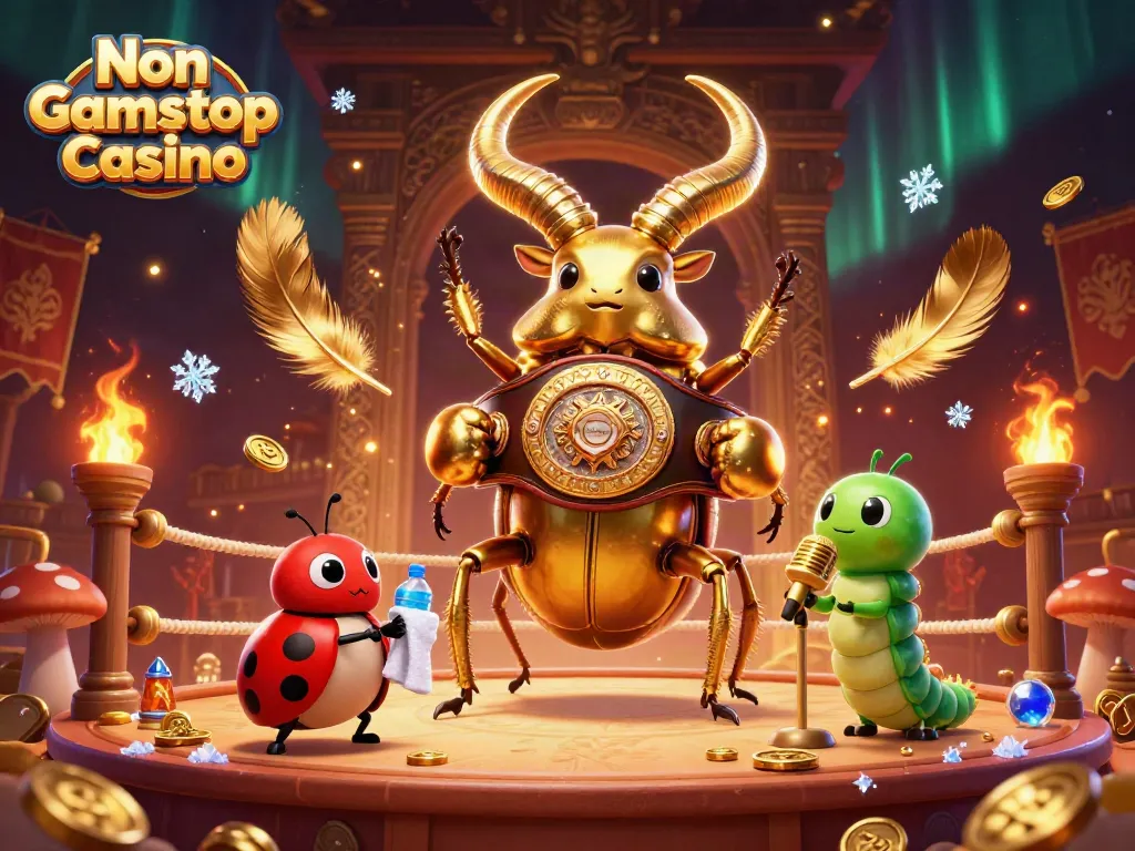 Experience thrilling action at a Non Gamstop Casino with cartoon characters in an elaborate 3D arena.