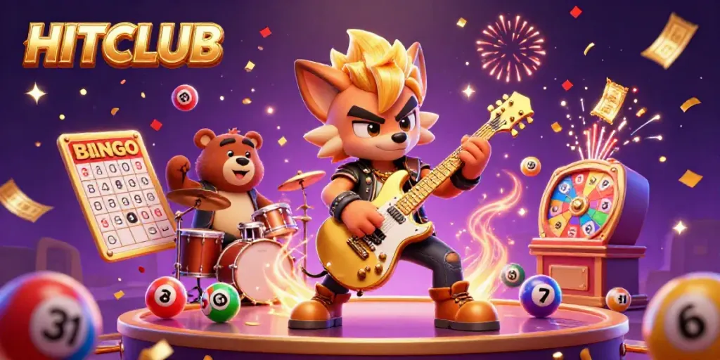 Experience exhilarating gameplay at HITCLUB with vibrant characters and dynamic casino elements.