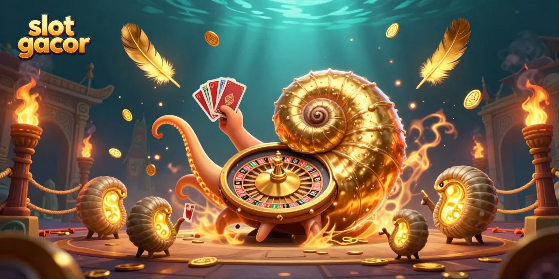 Immerse in slot gacor action with a giant nautilus roulette and glowing ammonite companions.