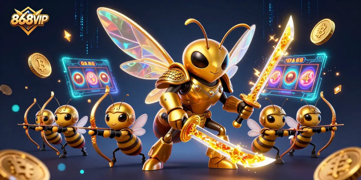 Engage in thrilling gaming at 868VIP with captivating golden samurai hornet and rich jackpot visuals.