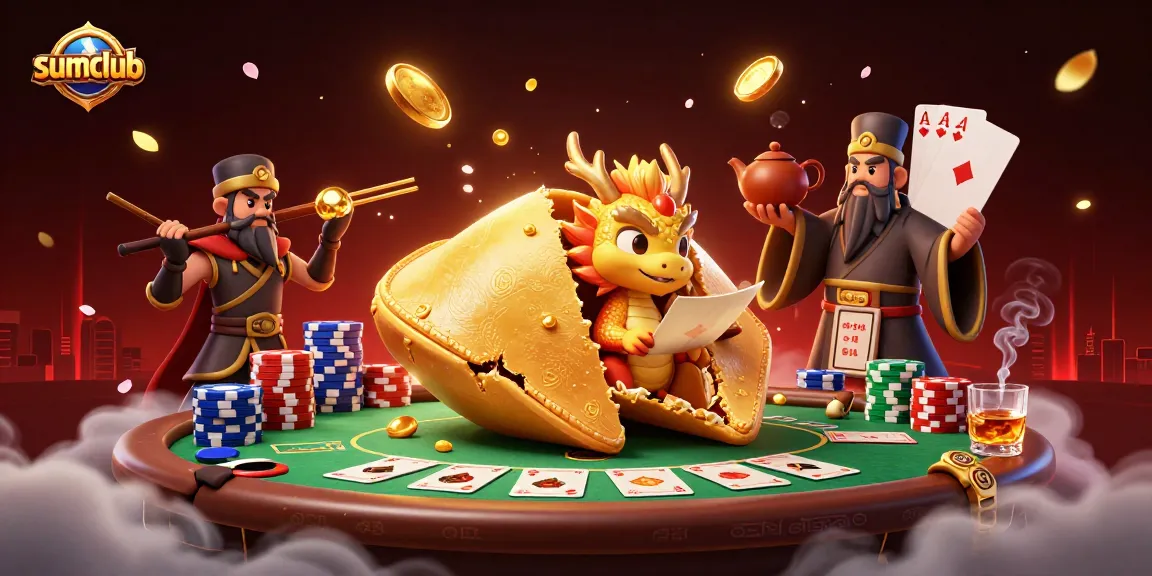 Experience the thrill of sumclub with a golden fortune cookie revealing game strategies and rich rewards.