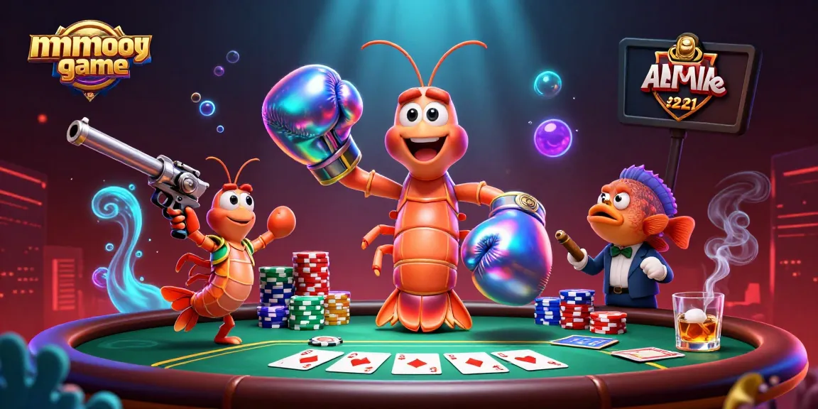Engage in thrilling action with mmoogame's vibrant poker scene with characters battling for high stakes.