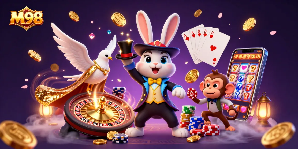M98 offers thrilling casino experiences with magical elements, showcasing the excitement of online gambling.