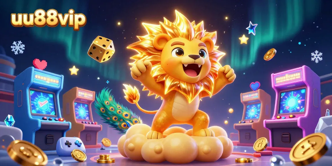 Experience excitement at uu88vip with this vibrant digital casino scene of dynamic game elements and characters.