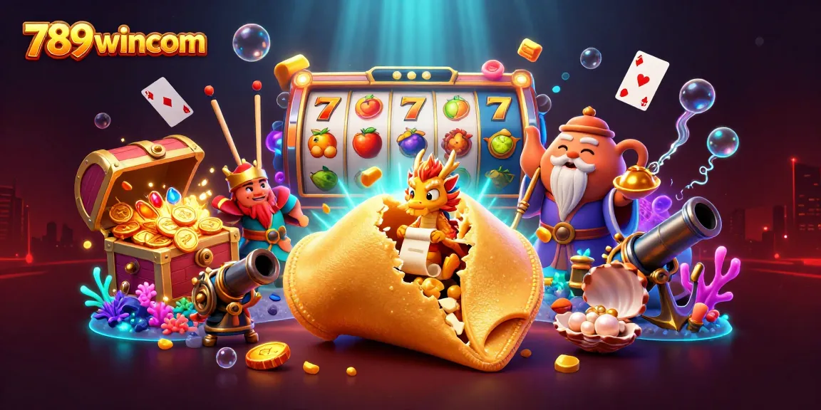 Engage with the vibrant world of 789wincom, showcasing a dazzling casino scene with animated characters and rich game elements.