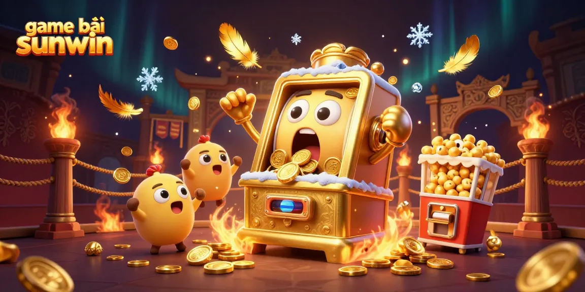 Experience the excitement of game bài sunwin with joyful slot machines and dazzling coins.